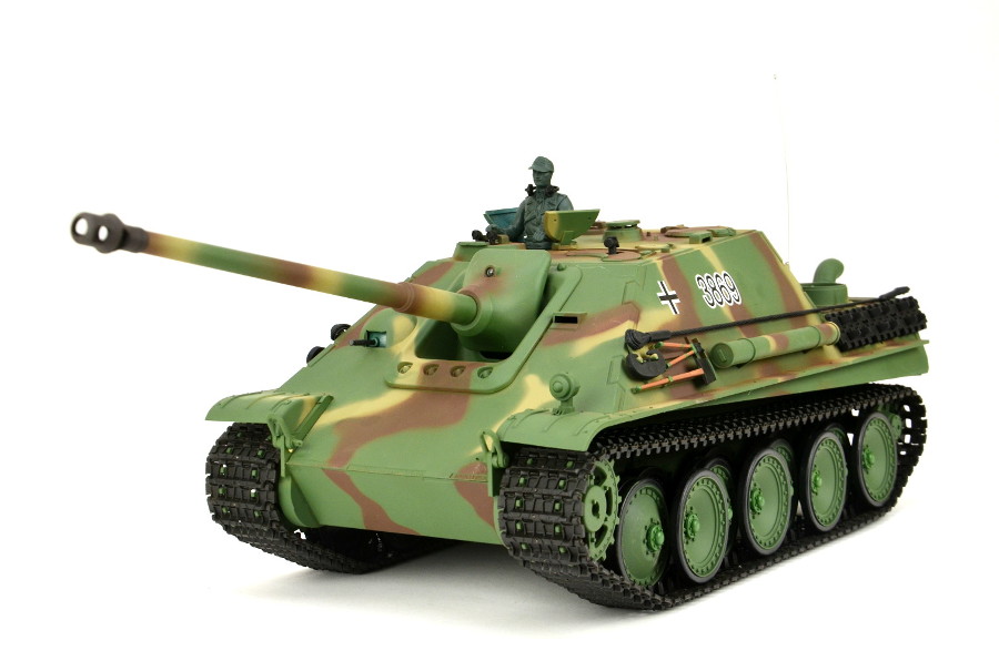Rc Tank "Jagdpanther" Heng Long 1:16 Med Røg&Lyd Og Metalgear -2,4ghz