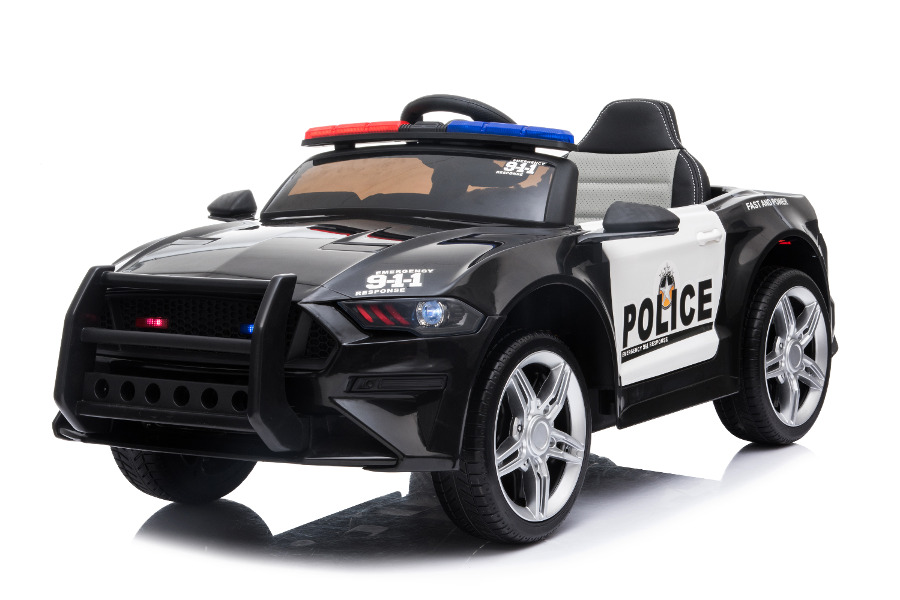 Børnekøretøj Elektrisk Bil Politi Design 07 12v4,5ah Batteri, 2 Motorer 2,4ghz Fjernbetjening, Mp3