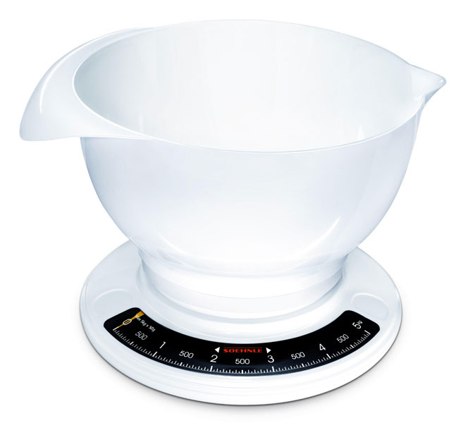 Soehnle Culina Pro - Mekanisk Køkkenvægt - 5 Kg - 50 G - Hvid - Plast
