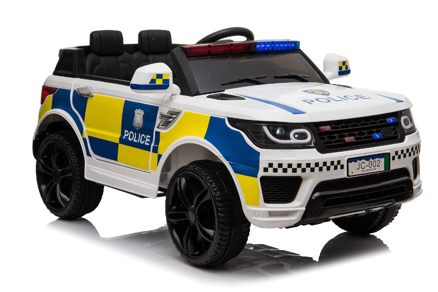 Børnekøretøj - Elbil Politi Rr002 - 12v7ah Batteri, 2 Motorer- 2,4ghz Fjernbetjening, Mp3+Siren