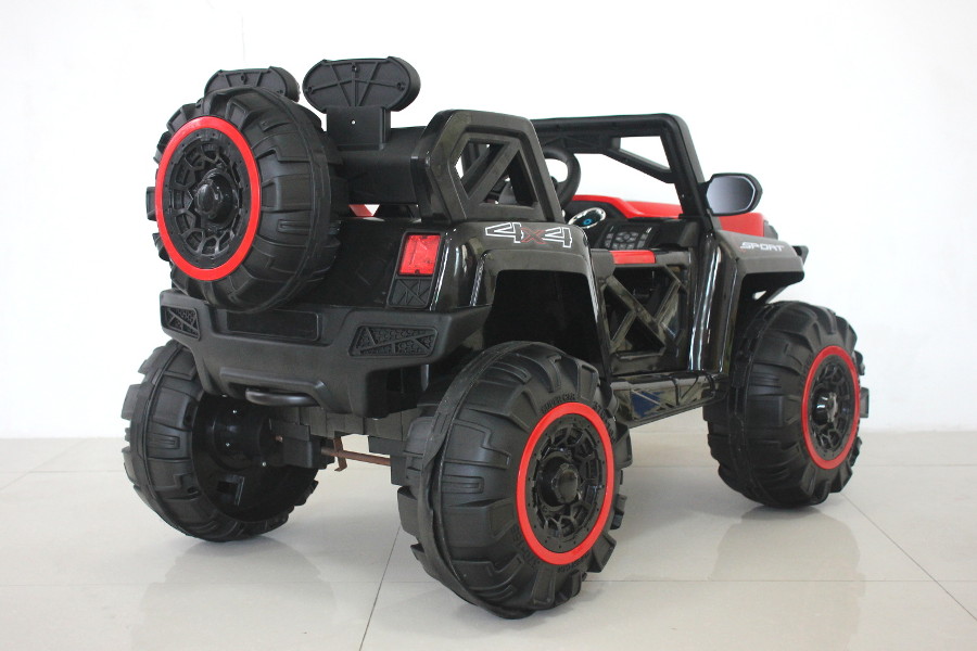 Børnekøretøj - Elektrisk Bil Buggy 898 - 2x 12v7ah Batteri Og 4 Motorer - 2,4ghz Fjernstyret +Mp3-Red