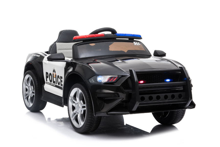 Børnekøretøj Elektrisk Bil Politi Design 07 12v4,5ah Batteri, 2 Motorer 2,4ghz Fjernbetjening, Mp3