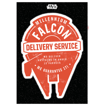 Wall Tattoo - Star Wars Delivery Service - Størrelse 50 X 70 Cm