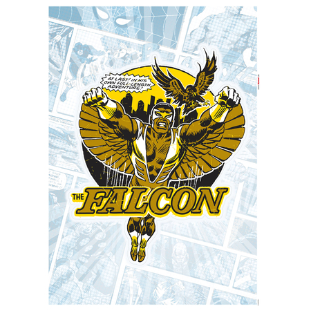 Wall Tattoo - Falcon Gold Comic Classic - Størrelse 50 X 70 Cm