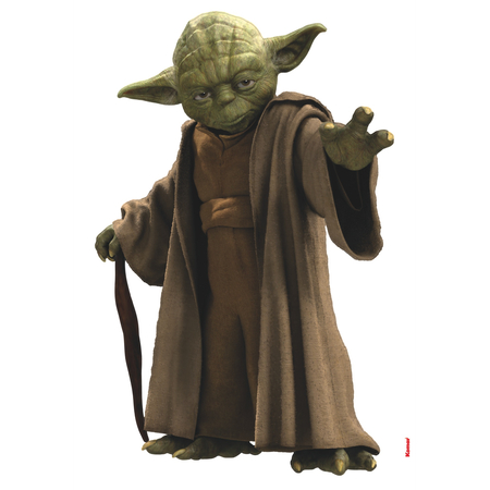 Vægtatovering - Star Wars Yoda - Størrelse 100 X 70 Cm