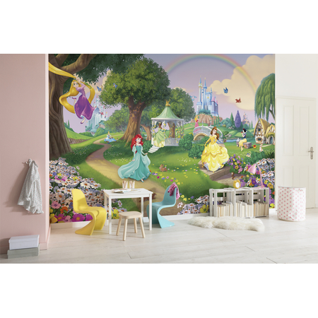 Papir Foto Tapet - Disney Princess Rainbow - Størrelse 368 X 254 Cm