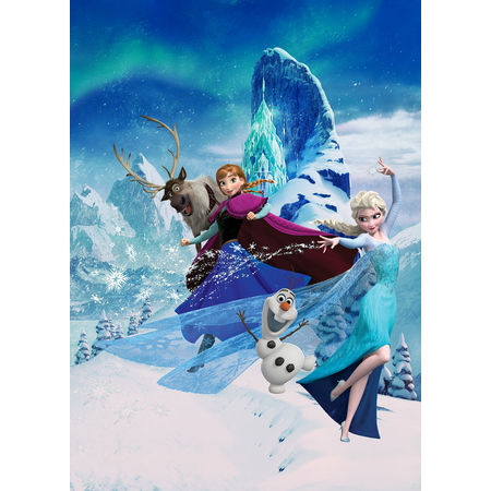 Non-Woven Tapet - Frozen Elsas Magic - Størrelse 200 X 280 Cm