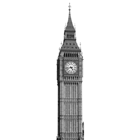 Ikke-Vævet Fototapet - Big Ben - Størrelse 50 X 250 Cm