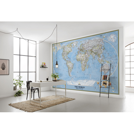 Non-Woven Wallpaper - Verden Politisk - Størrelse 368 X 248 Cm