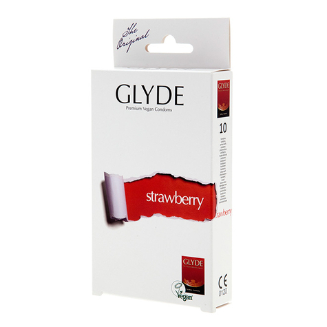 kondomer : glyde ultra strawberry - 10 kondomer
