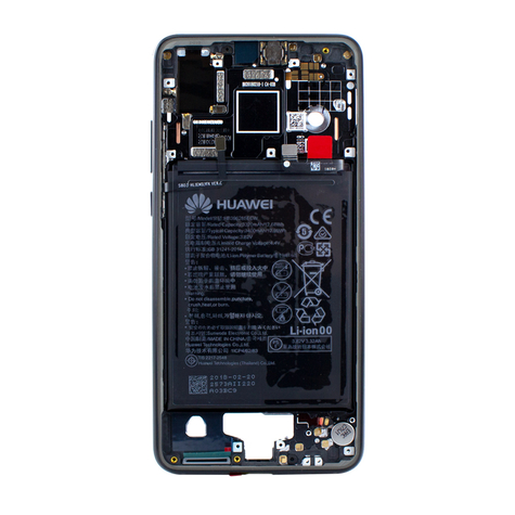 Huawei P20 - Reservedel - Centerramme Med Batteri - Sort