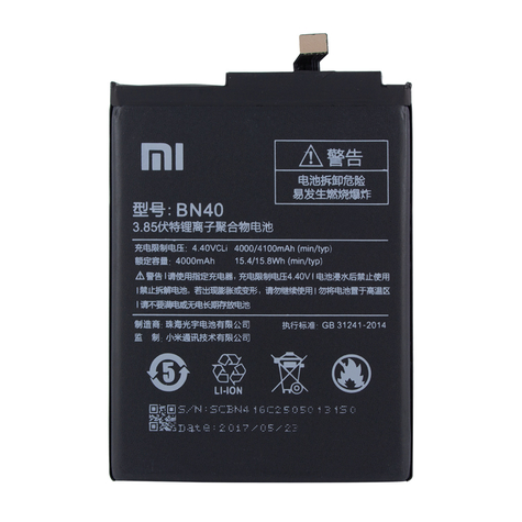 Xiaomi - Lithium-ion-batteri - BN40 - Xiaomi Redmi 4 Prime/Pro - 4000 mAh