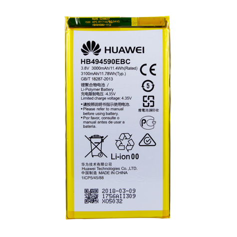 Huawei - Hb49454590ebc Li- Polymer Batteri Huawei Honor 7- 3100mah - Universal