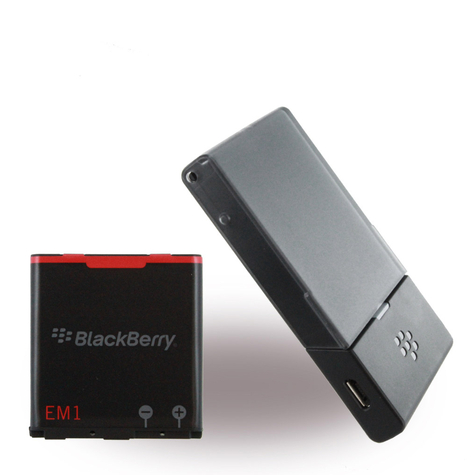 Blackberry - E-M1 - Originalt batteri + oplader - Curve 9350 - 1000mAh