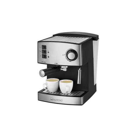 Clatronic Espressomaskine Es 3643 (Sort-Sølv)
