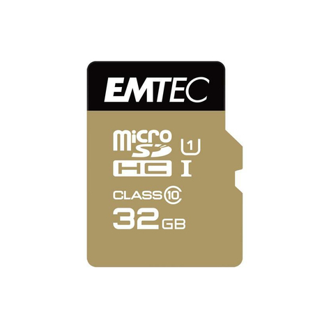 Microsdhc 32gb Emtec + Adapter Cl10 Gold+ Uhs-I 85mb/S Blister