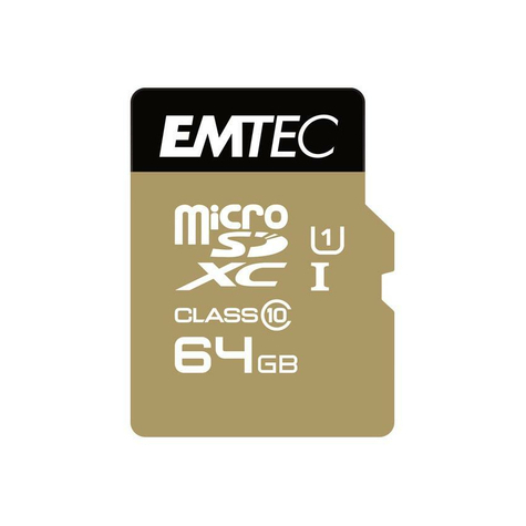 Microsdxc 64gb Emtec + Adapter Cl10 Gold+ Uhs-I 85mb/S Blister
