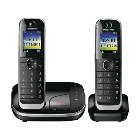 Panasonic Kx-Tgjj322gb Trådløs Duo-Dect-Telefon Med Telefonsvarer, Sort