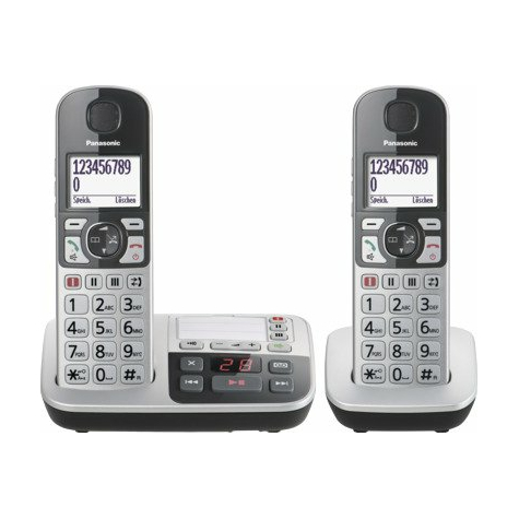 Panasonic Kx-Tge522gs Trådløs Enkelt Dect-Telefon, Sølv-Sort