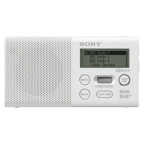 Sony Xdr-P1dbp Dab+-Radio, Hvid
