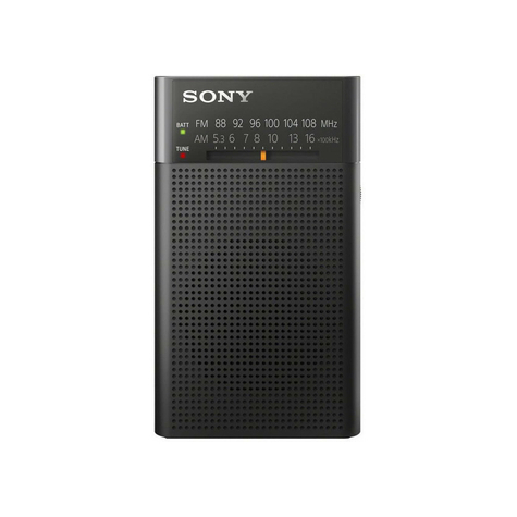 sony icf-p26 handy lommeradio med fronthøjttaler, sort