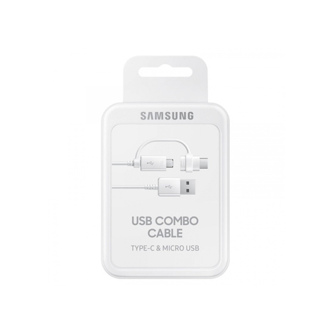 Samsung 2-I-1 Datakabel , Microusb Til Usb Type A, Inkl. Usb-C-Adapter 1,5 M Lang