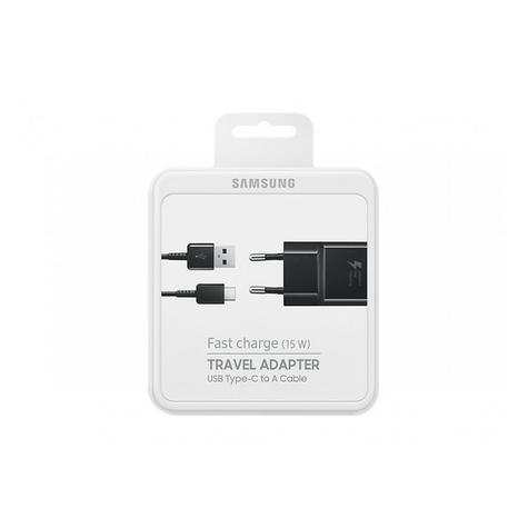 Samsung Hurtig Oplader 15w Usb Type C (Adapter+Kabel) 1,5 M Sort