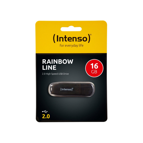 Usb-Flashdrev 16 Gb Intenso Rainbow Line Blister