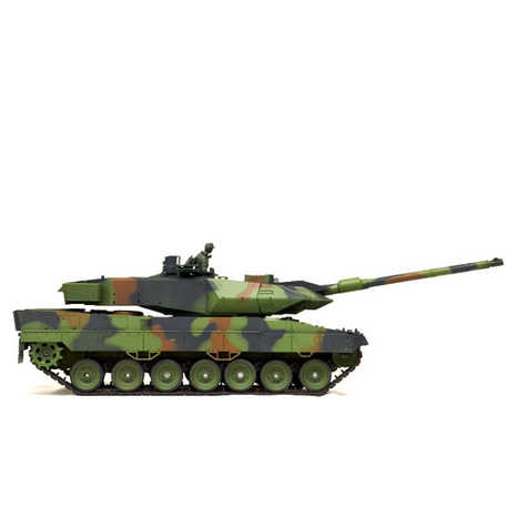 Rc Tank "German Leopard 2a6" Heng Long 1:16 Med Røg Og Lyd Og Metalgear -2,4ghz