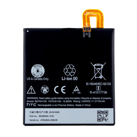 Htc - Lithium-Ion-Batteri - B2pw4100 - Google Pixel , Nexus S1 - 2770mah