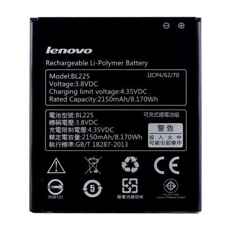Lenovo - Li-Ion Poly-Batteri - Bl-225 - S580, A858t, A785e - 2750mah