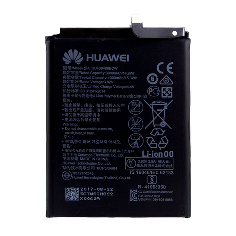 Huawei - Hb436486ecw - Litium-Ion-Batteri - Mate 10 Pro, Mate 20 Pro, P20 Pro - 4000mah