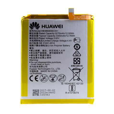 Huawei - Hb386483ecw - Litium-Ion-Batteri - Honor 6x, G9 Plus, Nova Plus - 3340mah