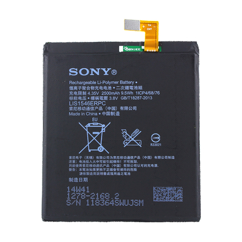 Sony - Lis1546erpc - Xperia C3, C3 Dual, T3 Lte - 2500mah - Li-Polymer-Batteri