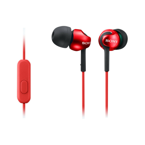 Sony Mdr-Ex110apr In-Ear-Hovedtelefoner, Røde