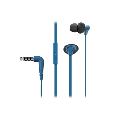 Panasonic Rp-Tcm130e-A In-Ear Headphones With Ribbon Cable Blue