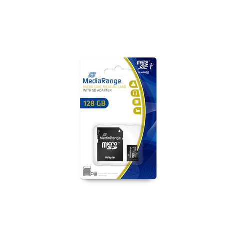 Mediarange Microsd/Sdxc-Kort 128 Gb Uhs-1 Cl.10 Inkl. Adapter Mr945