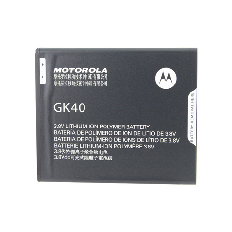 Motorola - Gk40 - Moto E3, G4 Play, Moto G5 - Lithium Ion Polymer - 2800mah