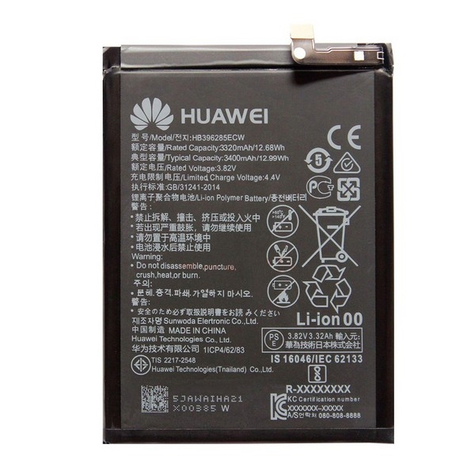 Huawei - Hb396285ecw - P20, Honor 10 - 3320mah - Lithium-Ion-Batteri - Batteri