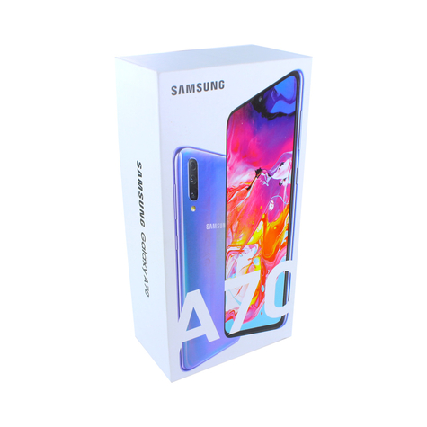 Samsung - A705f Galaxy A70 - Original Emballage Kasse Med Tilbehør - Uden Enhed