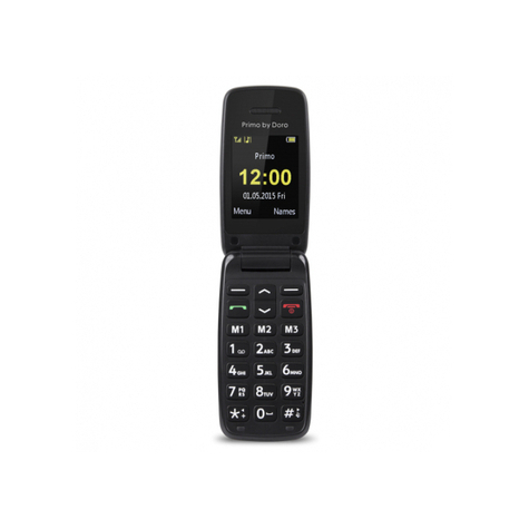 Doro Primo 401 - Flip Case - Single Sim - 5,08 Cm (2 Tommer) - Bluetooth - 500 Mah - Sort