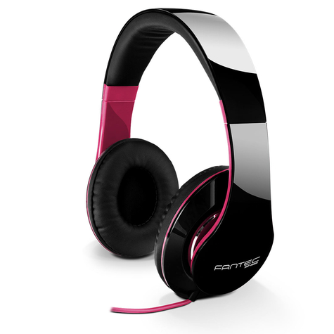 Fantec Shp-250aj - Alle Mærker - Hovedtelefoner - Hovedbøjle - Sort - Pink - Binaural - Med Kabel