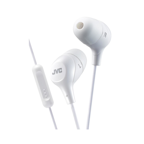 Jvc Ha-Fx38m-W-E - Høretelefoner - Ptt - Hovedtelefoner - In Ear - Hvid - Binaural