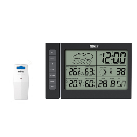 mebus 40345 - sort - indendørs termometer - udendørs termometer - f,°c - 180 mm - 22 mm - 110 mm