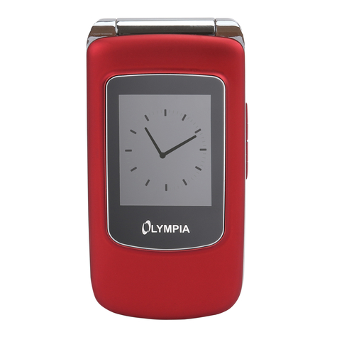 Olympia 2282 - Clamshell - Dual Sim - 6,1 Cm (2,4 Tommer) - Bluetooth - 600 Mah - Rød - Sølv