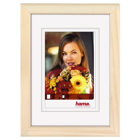 Hama Bella - Glass - Wood - Transparent - White - Single Picture Frame - 20 X 28 Cm - Thoughtful - 300 Mm