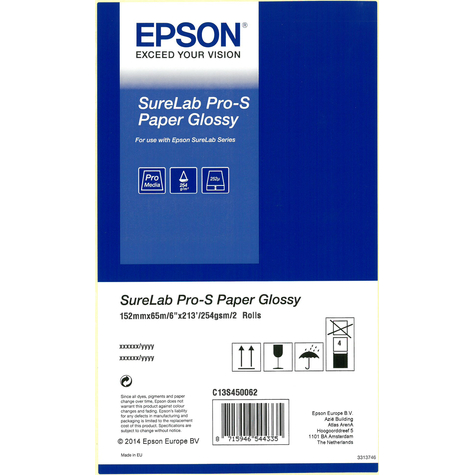 Epson Surelab Pro-S Papir Glossy Bp 6x65 2 Ruller