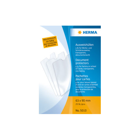 Herma 5010 - Transparent - Polypropylen (Pp) - 25 Lommer - 63 Mm - 90 Mm