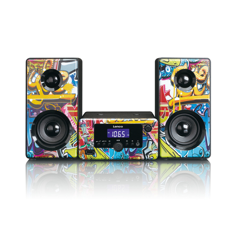 Stl Lenco Mc-020 - Home Audio Mini System - Multicolour - Billede - 10 W - Fm,Pll - Blå