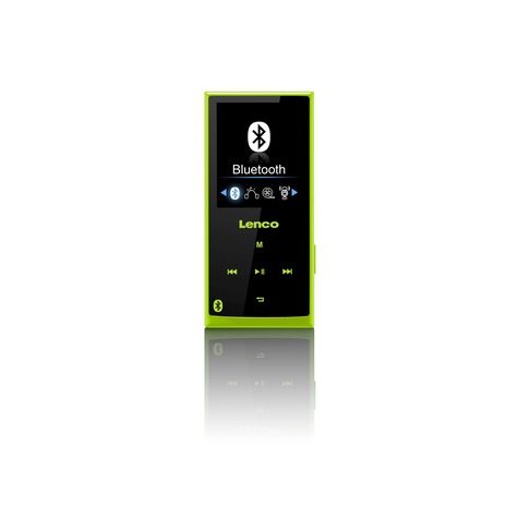Stl Lenco Xemio 760 Bt 8gb - Mp4-Afspiller - 8 Gb - Tft - Usb 2.0 - Sort - Grøn - Hovedtelefoner Medfølger
